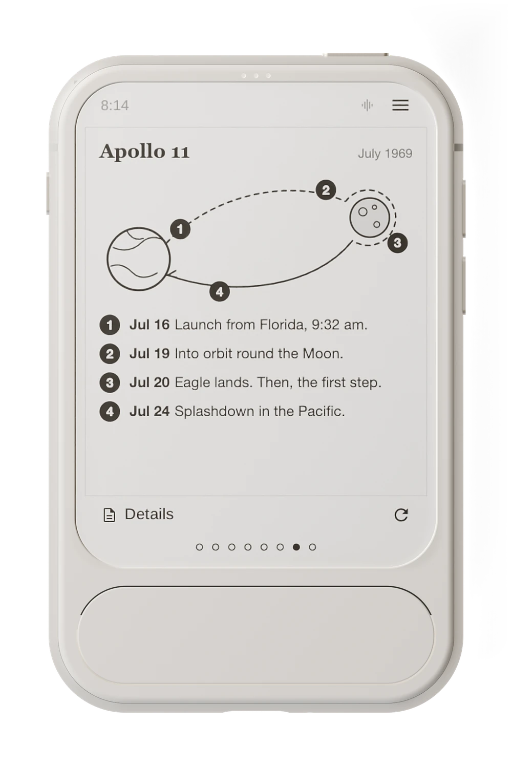 Envoy 1 showing Apollo 11’s trip to the Moon in four moments